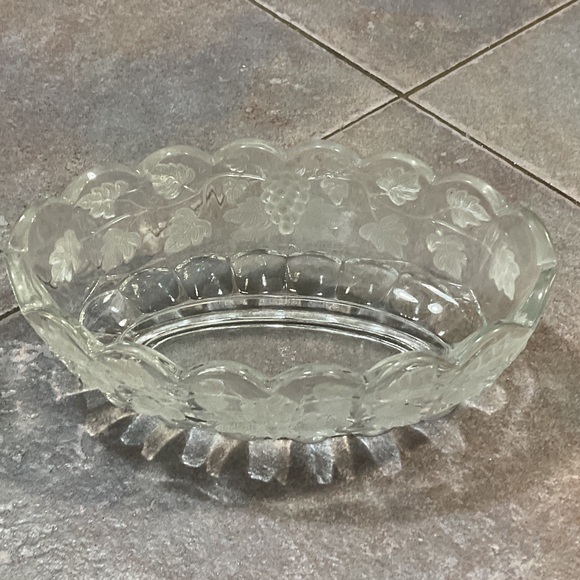 Westmoreland Other - Westmoreland Clear Glass Bowl with Grape Design